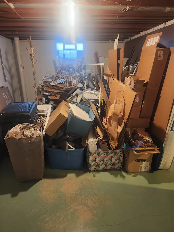 Roll-off dumpster container at job site for Roll Off Dumpster Rental in Oakdale